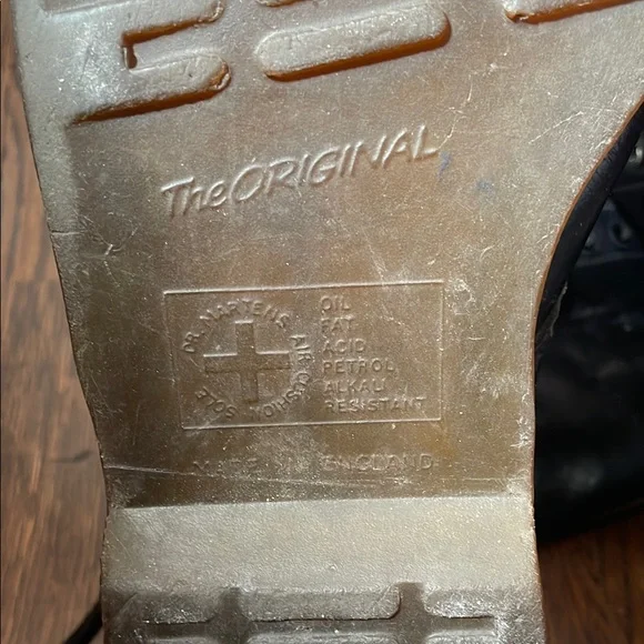 Vintage dr martens 14 hole doc boots, black, size 10 - Picture 12 of 16